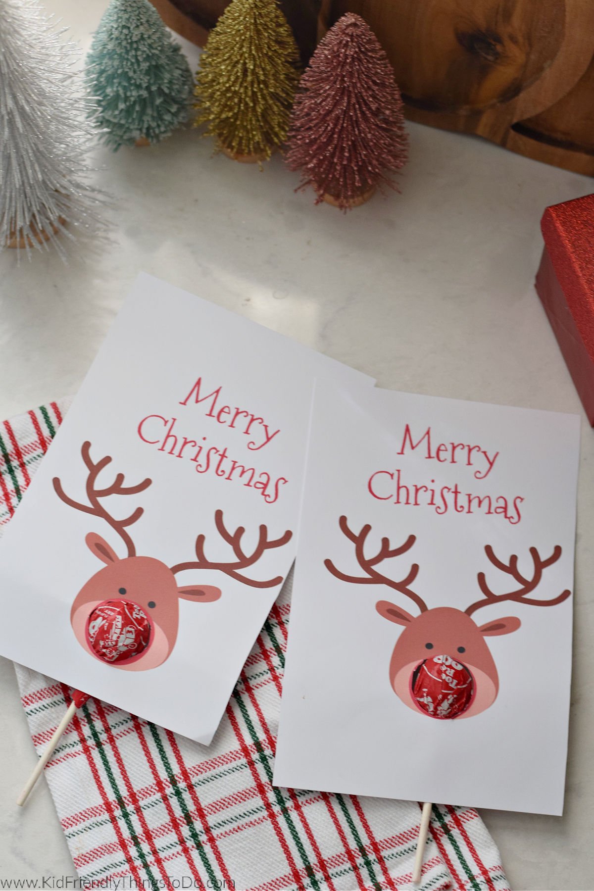 Rudolph lollipop printable