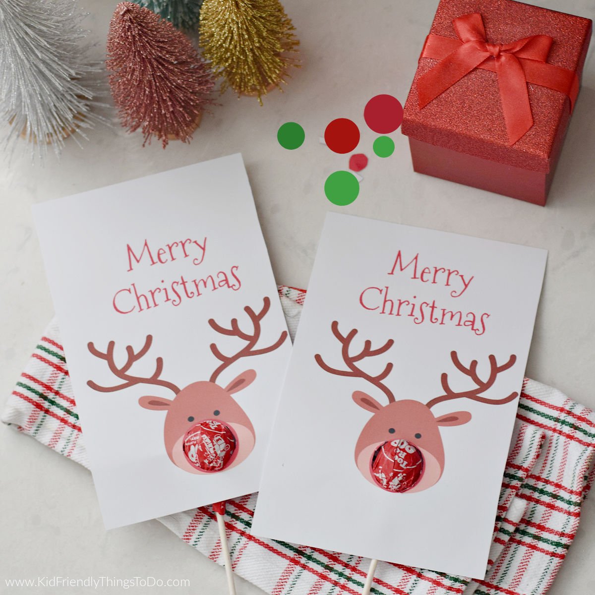 Rudolph lollipop printable