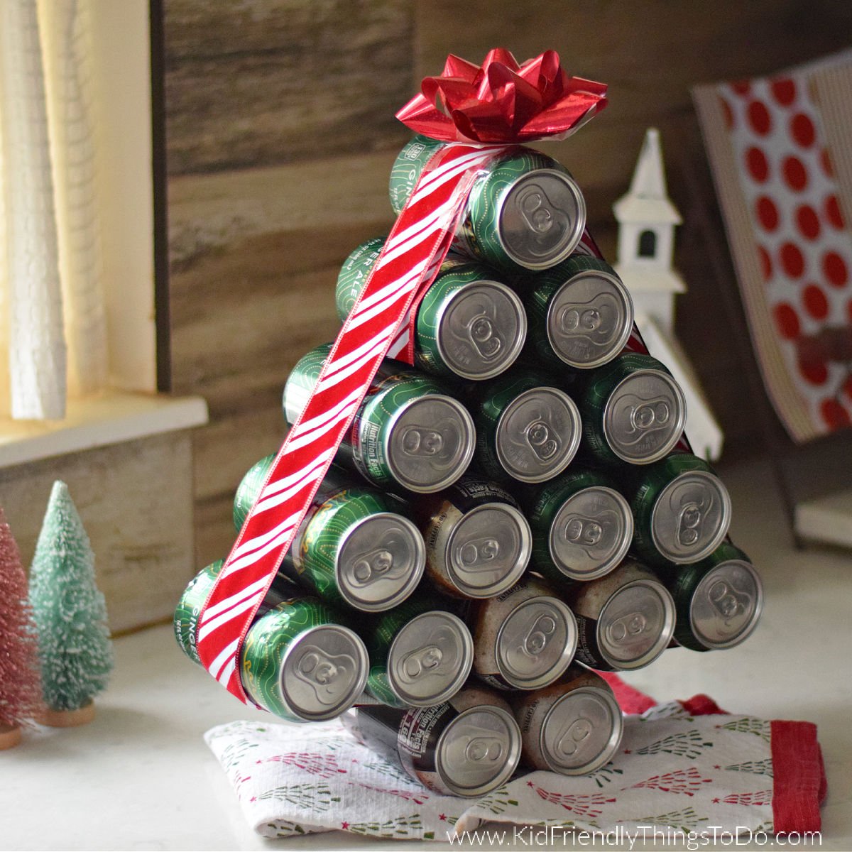 soda can Christmas tree gift idea