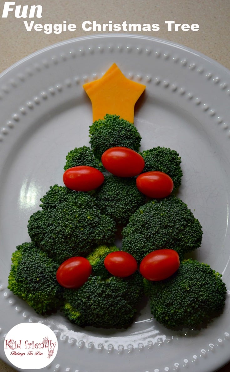 Christmas Tree Vegetable Snack 