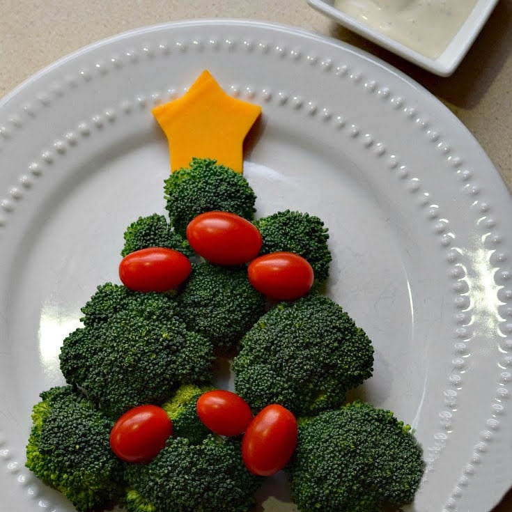 Vegetable Christmas Tree Snack