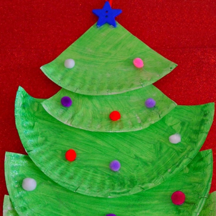 Paper Plate Christmas Tree Craft