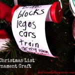 What a cute ornament for the Christmas tree! Simple, adorable, and a keepsake wish list! I love it!
