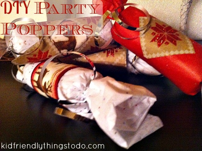 DIY Party Poppers, would be perfect for New Years Eve parties with the kids!