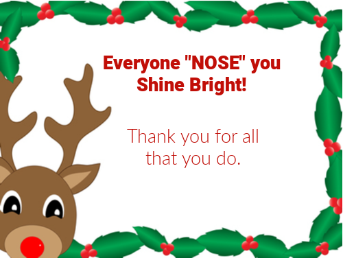 Free Rudolph Printable for a Thank You Gift – Kid Friendly Things To Do