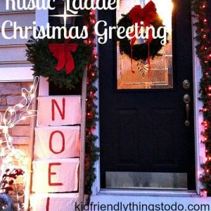 simple front porch Christmas decoration