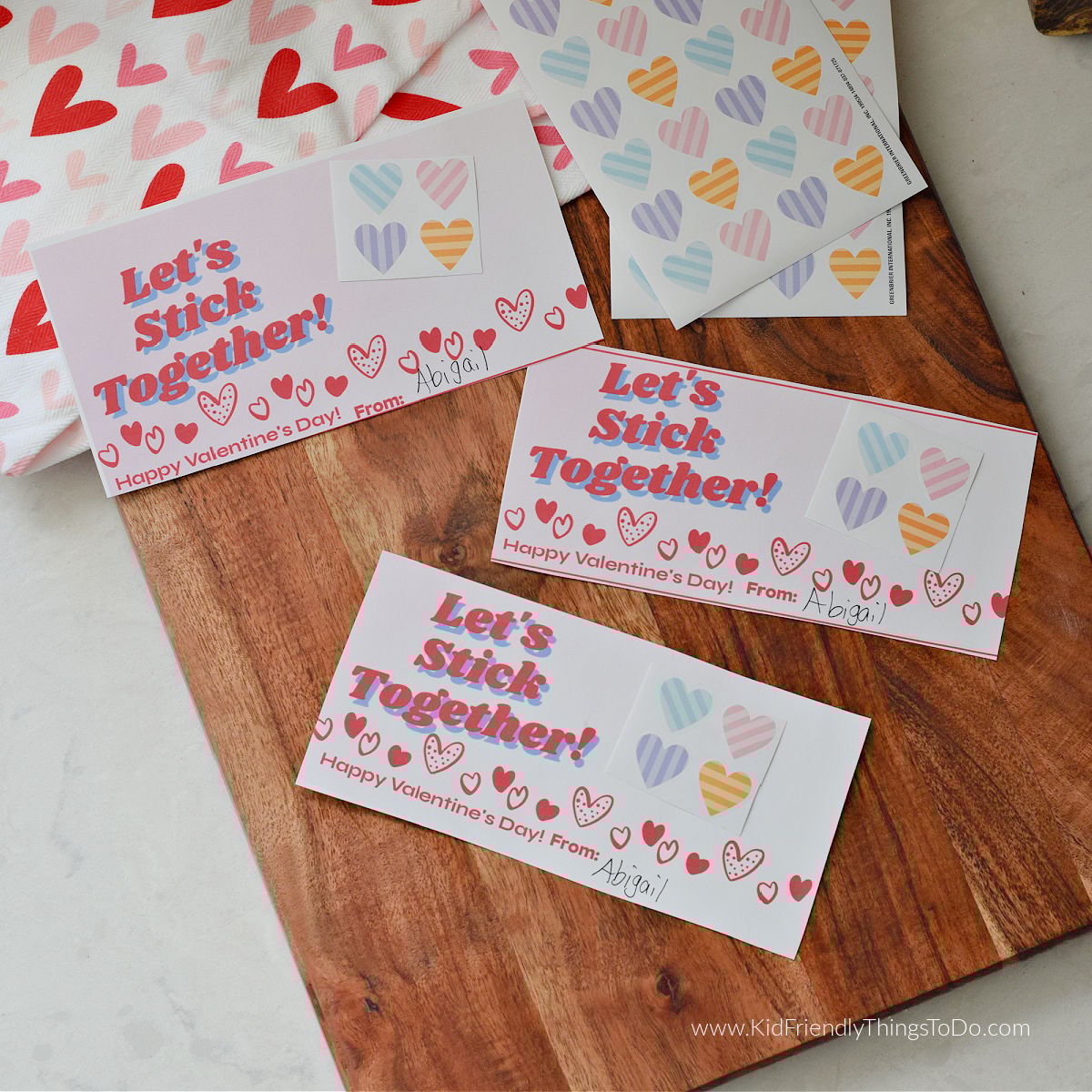 Valentine Sticker Card Printable
