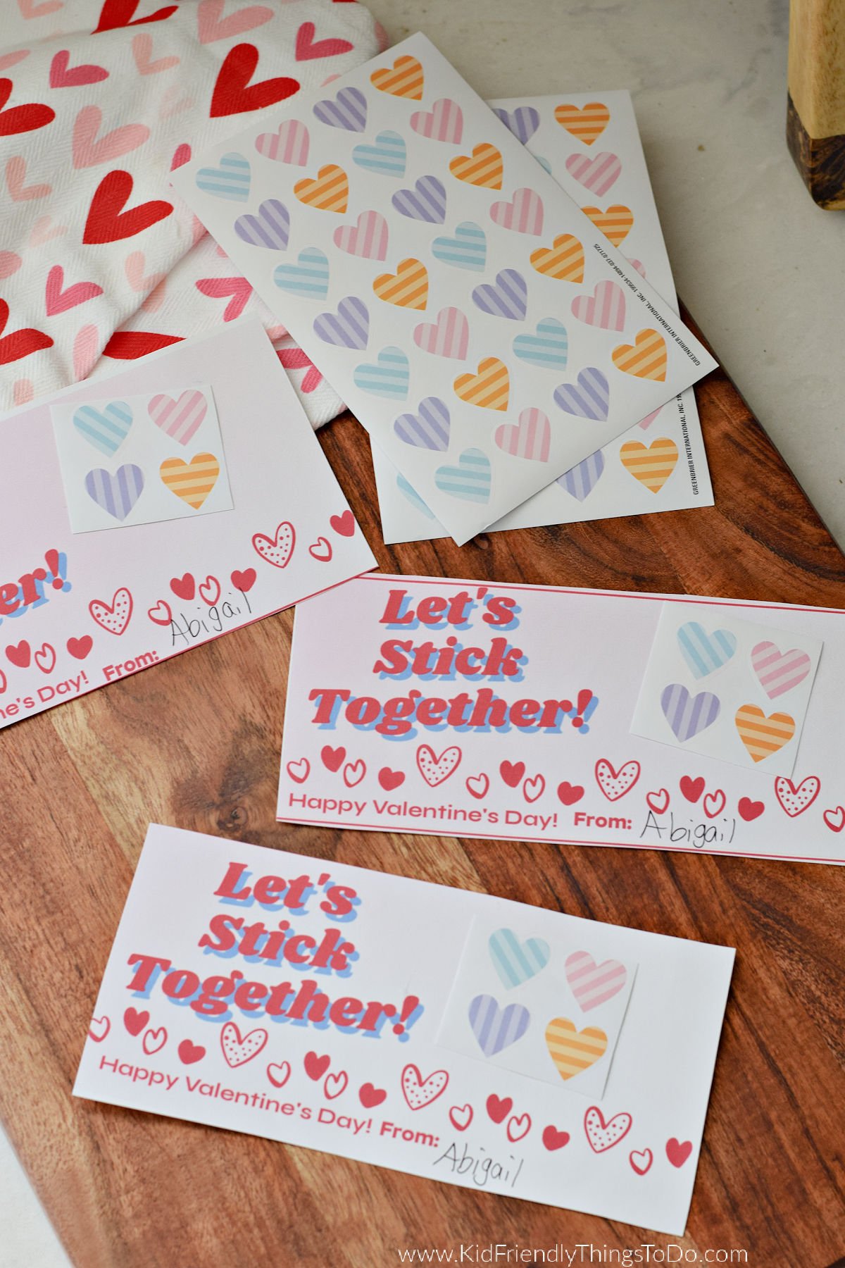 Valentine Sticker Card Printable