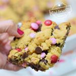 Blonde Brownies with M&Ms