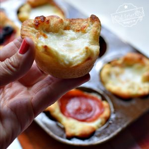 Muffin Tin Pizza Recipe - Great for kids! So good that they were published in Taste of Home Magazine!