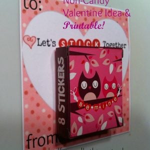 sticker Valentine's Day printable for kids