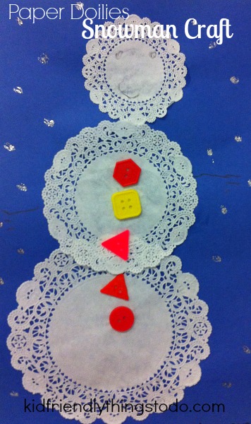Paper Doilies Snowman Craft – A Winter Craft for Kids