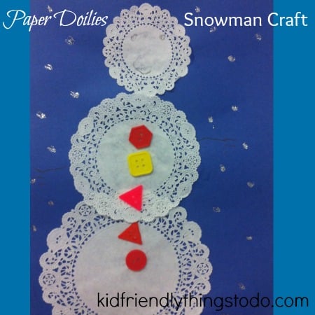 A sweet and simple snowman preschool and kid's winter craft
