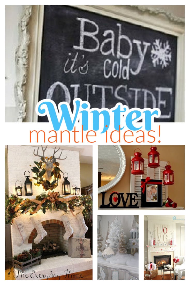 Over 6 DIY Winter Fireplace Mantle Ideas