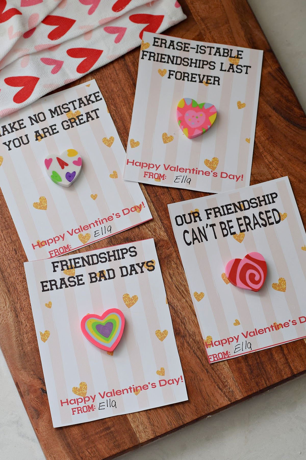 eraser Valentine card idea and printable