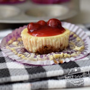 mini cheesecakes with a graham cracker crust