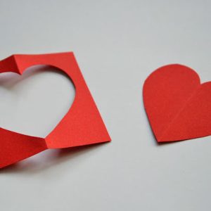 Valentine's Day heart cut out