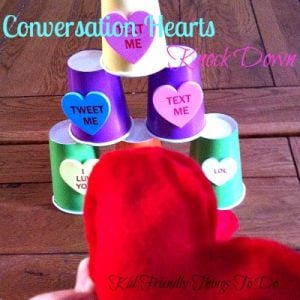 Valentine Conversation Heart Knock Down