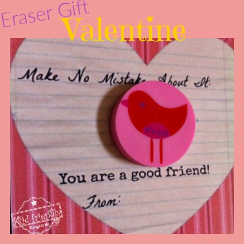Read more about the article Eraser Valentine Gift Idea and Printable