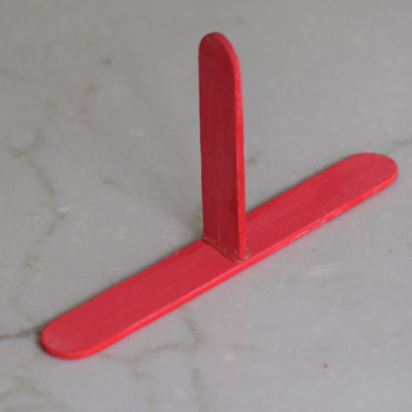 the rudder for a popsicle airplane 