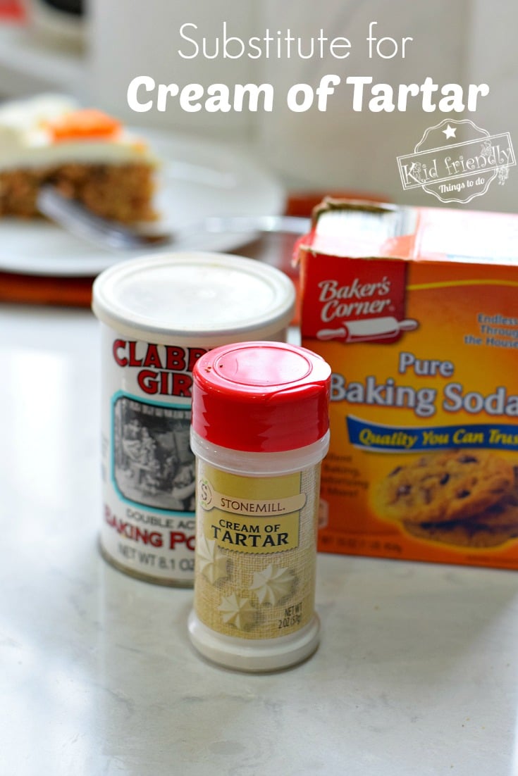 Substituting baking powder for cream of tartar