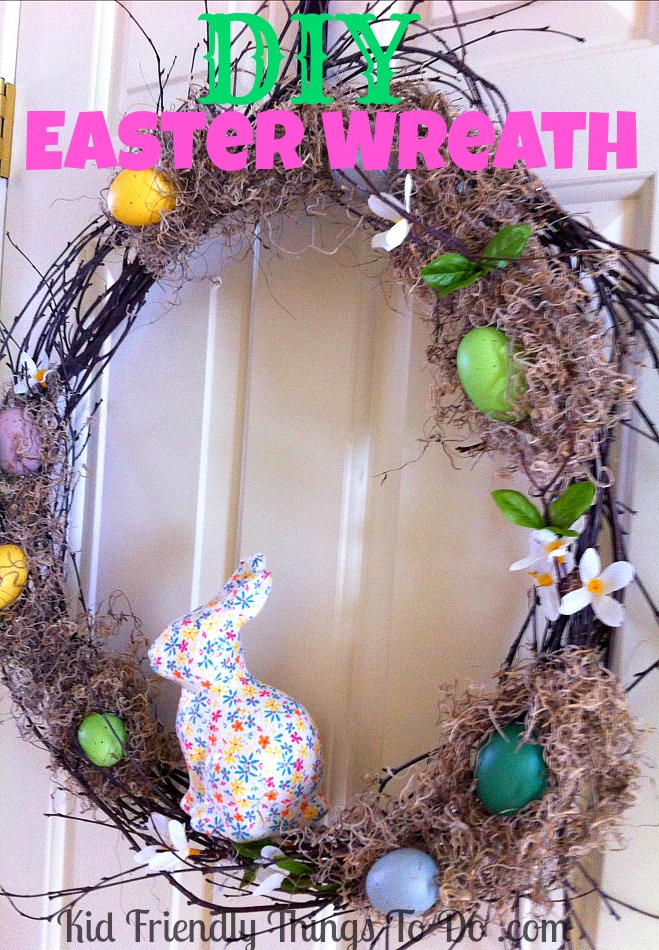 DIY rustic Easter wreath 