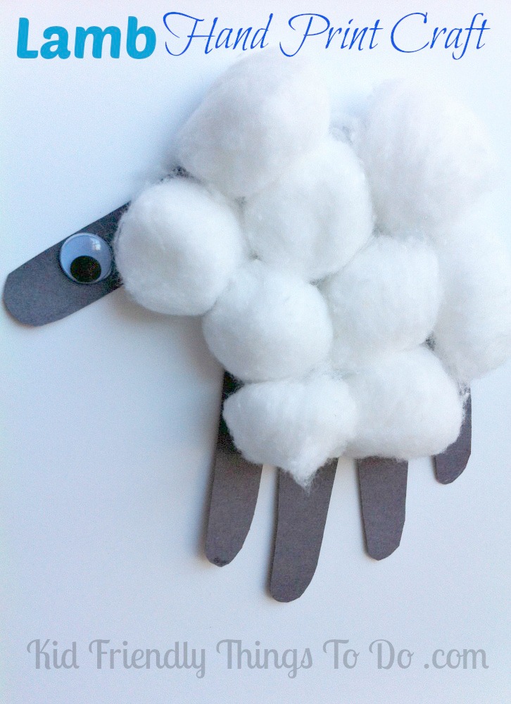 Lamb Hand Print Craft