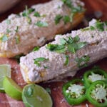 Mexican street corn with cream sauce