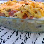 Ham and Mushroom Noodle Casserole - A great use of that holiday leftover ham!