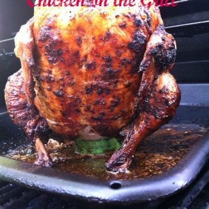 Ginger Ale Can Chicken on the Grill. What a cool idea! Love the glaze. Yum!