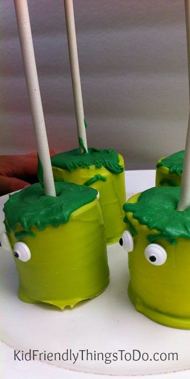 The Hulk Jumbo Marshmallow Pops - perfect for Avengers Parties