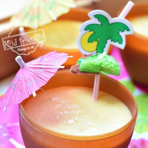 Easy and fun 5 ingredient tropical smoothie for the kids this summer! Simple and yummy recipe - www.kidfriendlythingstodo.com