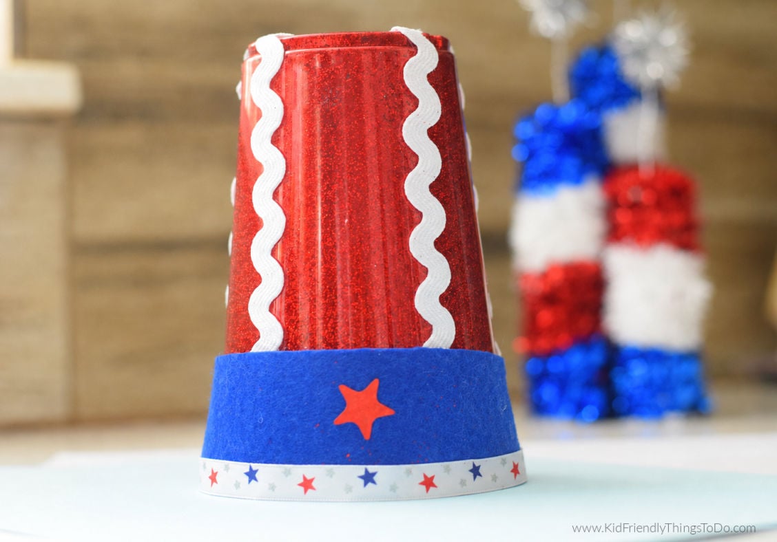 Uncle Sam Hat Craft made from a Solo Cup