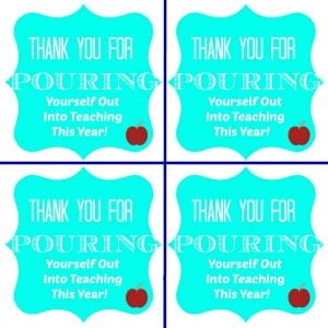 Read more about the article Thank You For Pouring Yourself Into Teaching This Year Printable