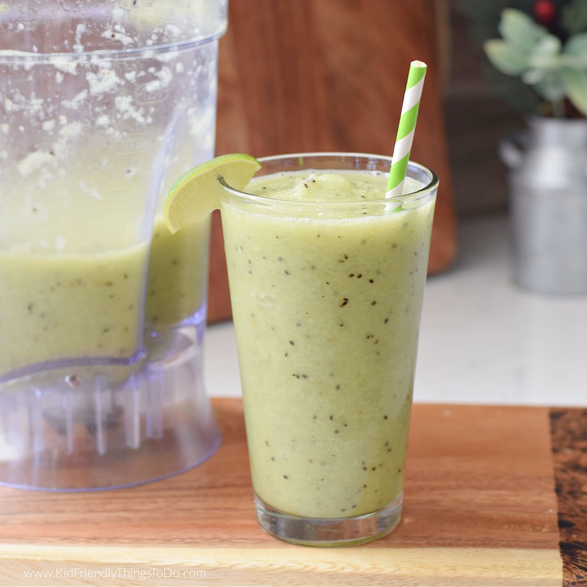 fruit filled green smoothie