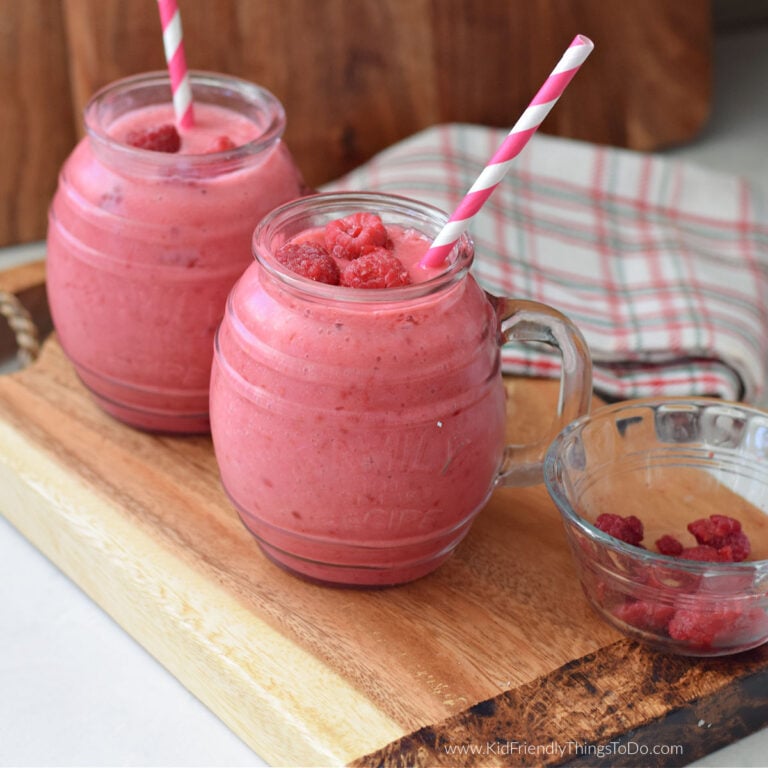 creamy raspberry soda smoothie