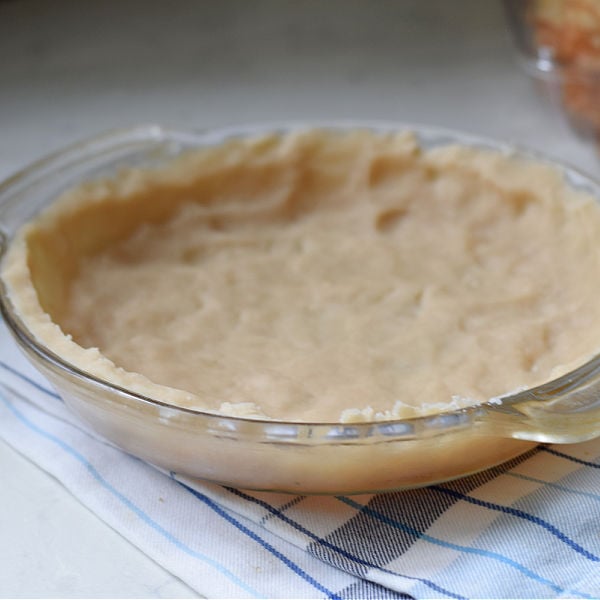 “No Roll” One Crust Flaky Pie Crust Recipe
