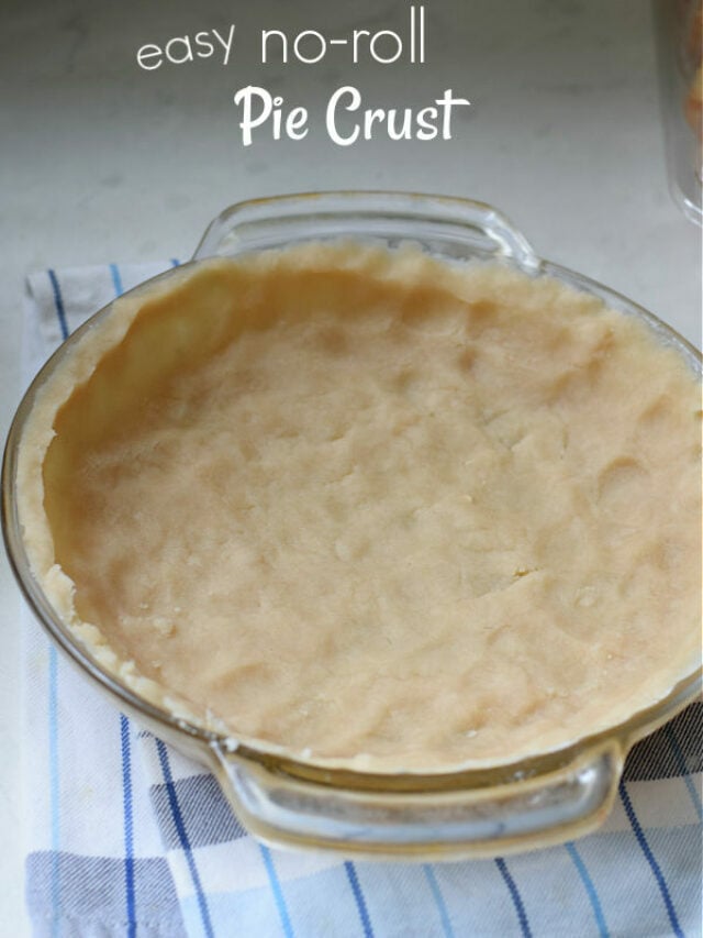 “No Roll” One Crust Flaky Pie Crust Recipe