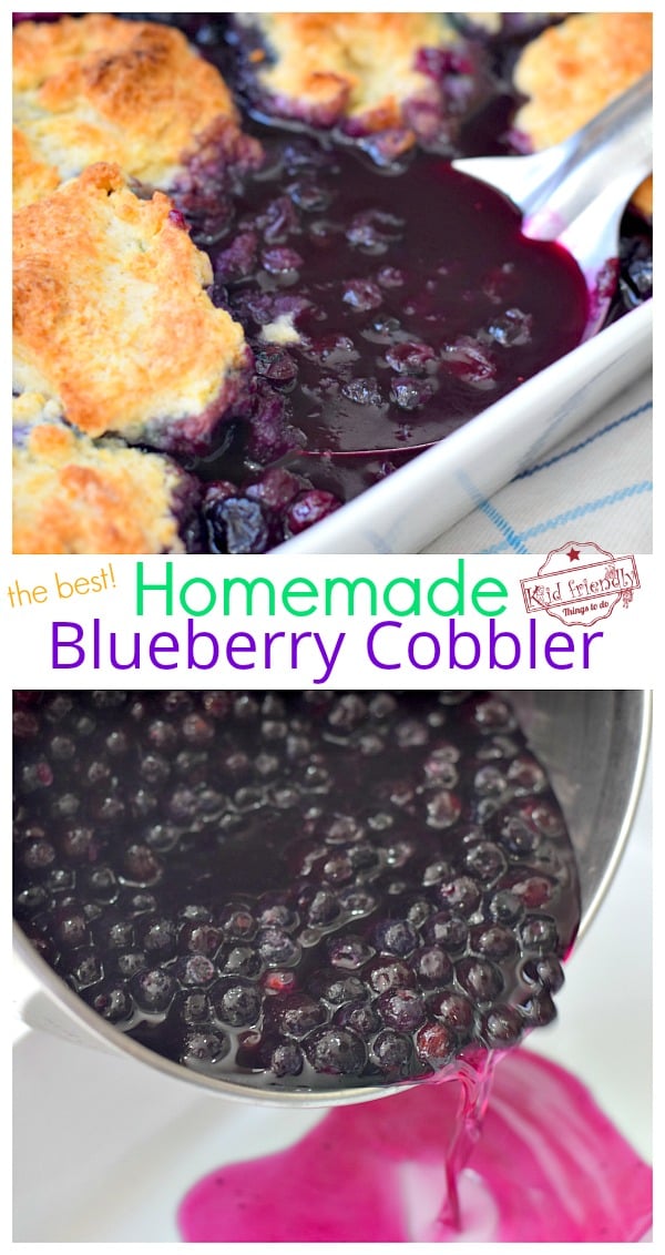homemade blueberry cobbler 