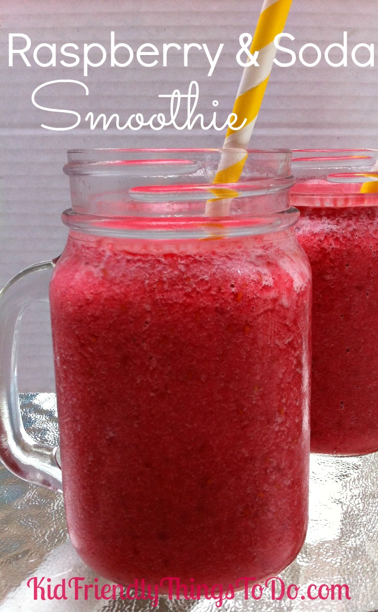 Raspberry & Soda Smoothie the perfect refreshing drink for a warm summer day!