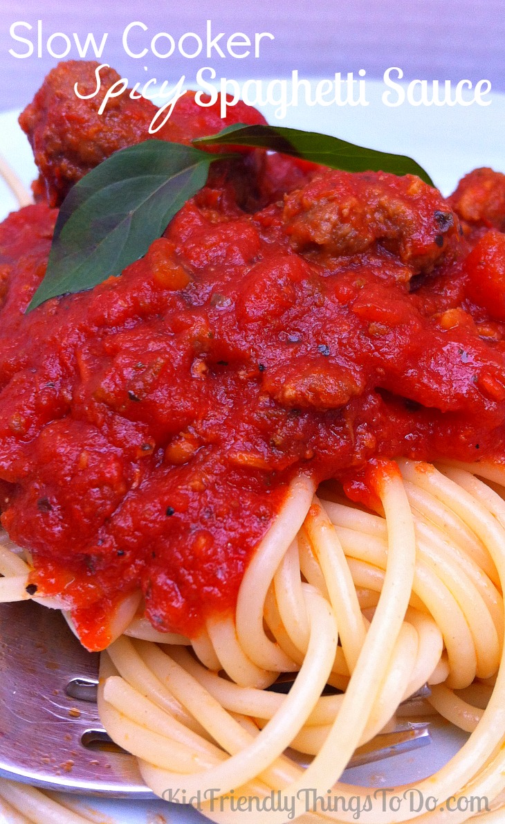 Slow Cooker Homemade Spicy Spaghetti Sauce
