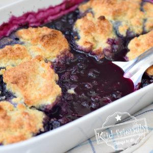 The Most Amazing Blueberry Cobbler Recipe from an old church recipe book. Delicious!