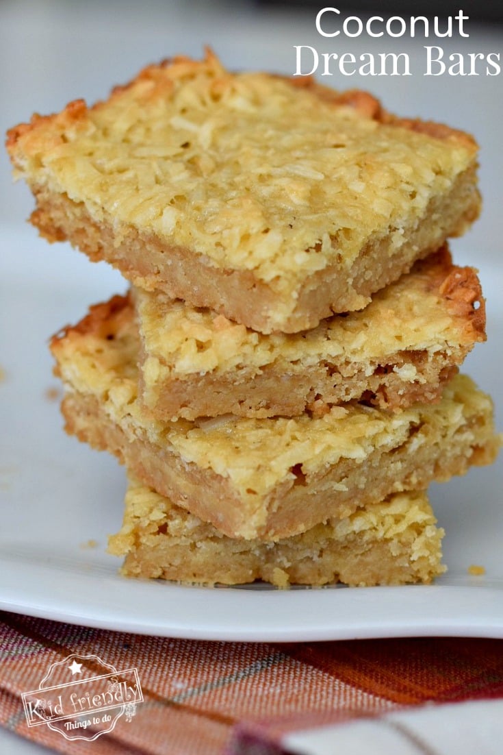 The Best Coconut Dream Bars Recipe Kid Friendly Things To Do