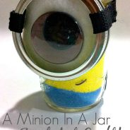 Make a Minion in a Jar with Sand Art! A perfect craft for a kid's Minion Birthday Party!