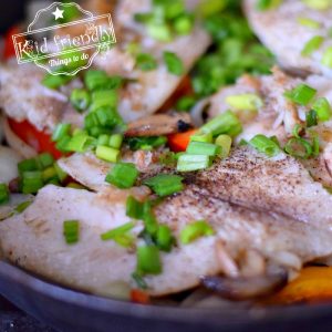 One Skillet White Fish Fillet & Vegetable Meal | Kid Friendly Things To Do