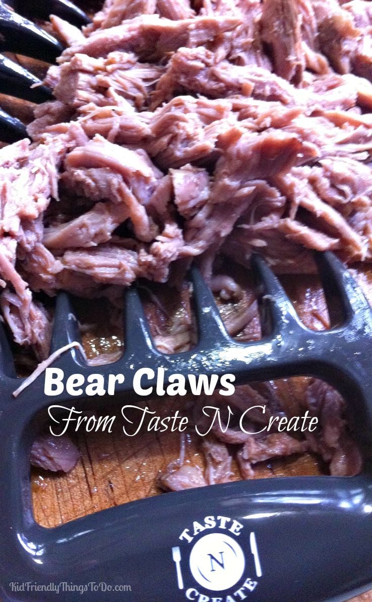 Pulled Pork Sandwiches and Bear Claws from Taste N Create