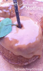 caramel applesauce muffins