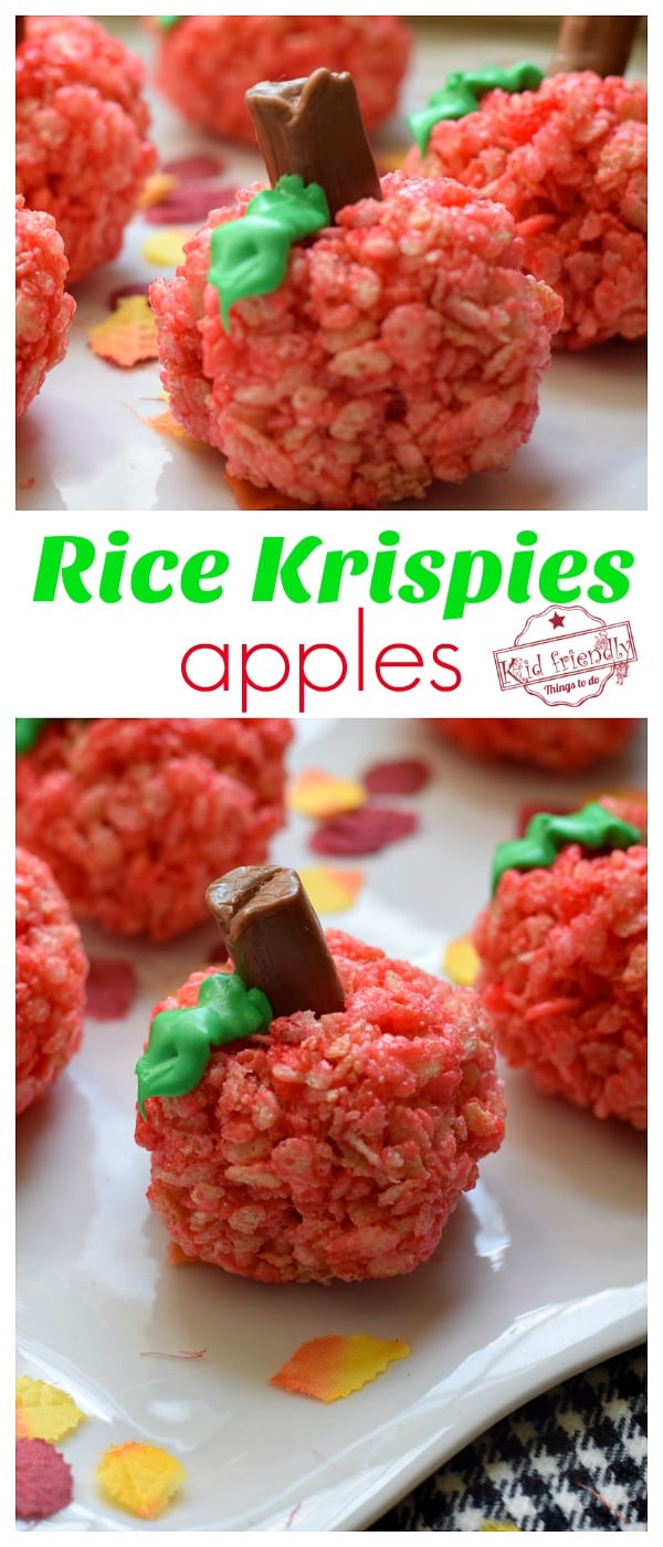 Back to school treat - apple rice krispies