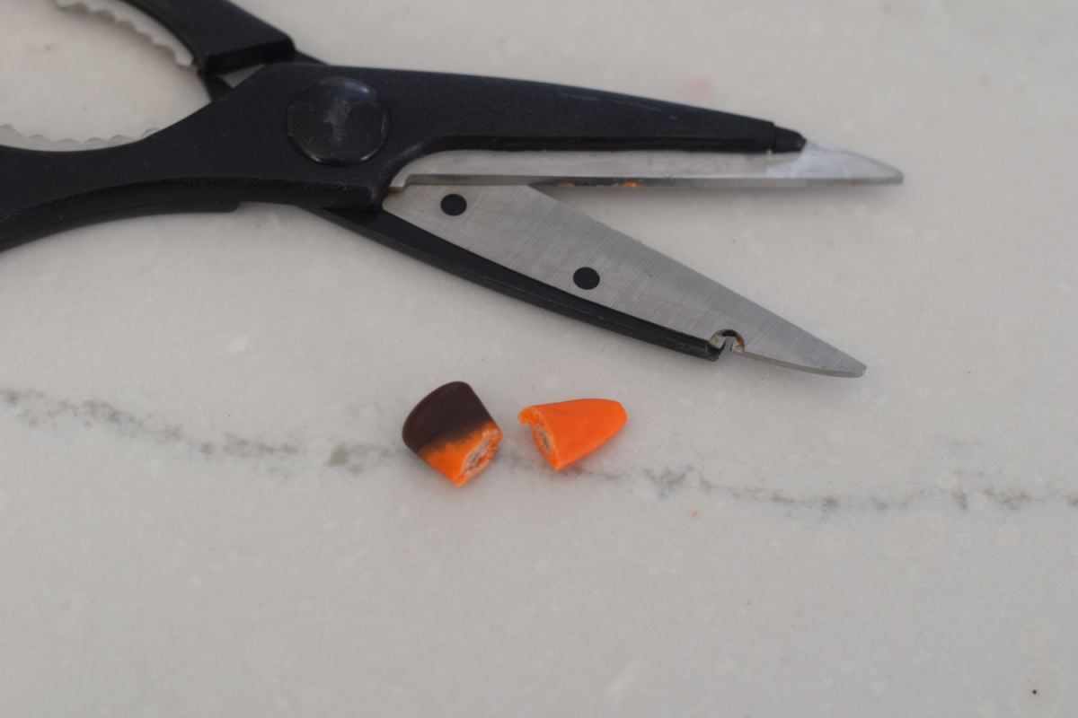 cutting candy corn ears 