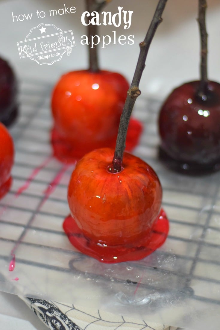 making candy apples 